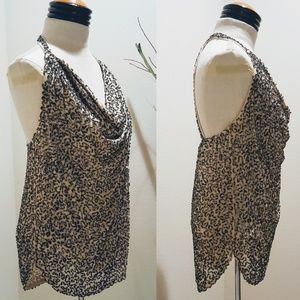 NWT Silk Haute Hippie Beaded Cowl Neck Top 💕